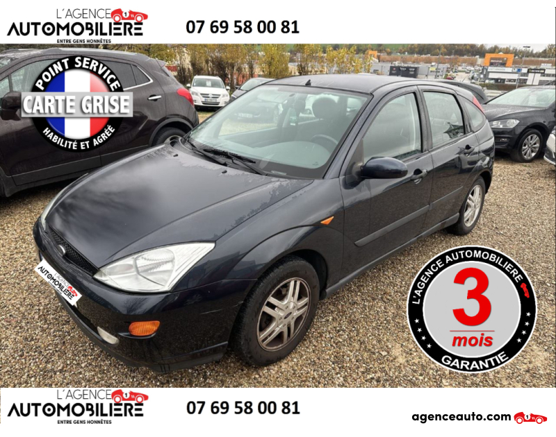 Compra de Coches Usados, Coches Usados Baratos %'|'% Agence Auto Ford Focus 1.6 i 100 cv ch Bleu Año 2001 Manuelle Essence
